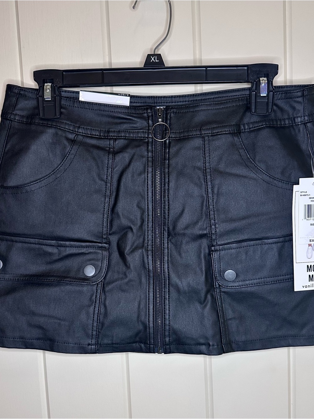 Vanilla Star Black Moto MVanilla Star Black Moto Mini Skirt